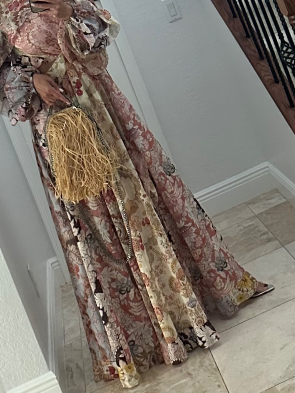Stella McCartney Natural Raffia with Silver Chain Trim Stella McCartney - Picture 4 of 6